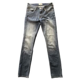 DISH-DENIM Straight & Narrow Distressed Blue Jeans sz 27